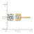 14K Yellow Gold 2.5ct Lab-Grown Diamond Round Four Prong Heavyweight Stud Earrings, 7 mm - EM1006-250C-LG - View 5