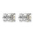 Rhodium-Plated 14K White Gold 2.5ct Lab-Grown Diamond Round Four Prong Heavyweight Stud Earrings, 7 mm - EM1006-250C-WLD - View 4