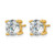 14K Yellow Gold 3ct Lab-Grown Diamond Round Four Prong Heavyweight Stud Earrings, 7.25 mm - EM1006-300-LG - View 2