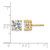 14K Yellow Gold 3ct Lab-Grown Diamond Round Four Prong Heavyweight Stud Earrings, 7.25 mm - EM1006-300-LG - View 5