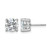 Rhodium-Plated 14K White Gold 3ct Lab-Grown Diamond Round Four Prong Heavyweight Stud Earrings, 7.25 mm - EM1006-300-WLD