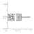 Rhodium-Plated 14K White Gold 3ct Lab-Grown Diamond Round Four Prong Heavyweight Stud Earrings, 7.25 mm - EM1006-300C-WLD - View 5