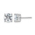 Rhodium-Plated 14K White Gold 4ct Lab-Grown Diamond Round Four Prong Heavyweight Stud Earrings, 8.1 mm - EM1006-400-WLD