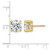 14K Yellow Gold 5ct Lab-Grown Diamond Round Four Prong Heavyweight Stud Earrings, 8.75 mm - EM1006-500-LD - View 5