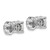 Rhodium-Plated 14K White Gold 5ct Lab-Grown Diamond Round Four Prong Heavyweight Stud Earrings, 8.75 mm - EM1006-500-WLD - View 4