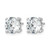 Rhodium-Plated 14K White Gold 5ct Lab-Grown Diamond Round Four Prong Heavyweight Stud Earrings, 8.75 mm - EM1006-500-WLG - View 2