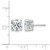 Rhodium-Plated 14K White Gold 5ct Lab-Grown Diamond Round Four Prong Heavyweight Stud Earrings, 8.75 mm - EM1006-500C-WLG - View 5