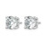 Rhodium-Plated 14K White Gold 6ct Lab-Grown Diamond Round Four Prong Heavyweight Stud Earrings, 9.3 mm - View 2
