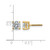 14K Yellow Gold 2ct Lab-Grown Diamond Round Four Prong Screwback Heavyweight Stud Earrings, 6.5 mm - View 5