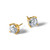 14K Yellow Gold 2ct Lab-Grown Diamond Round Four Prong Screwback Heavyweight Stud Earrings, 6.5 mm - View 7