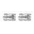 Rhodium-Plated 14K White Gold 2ct Lab-Grown Diamond Round Four Prong Screwback Heavyweight Stud Earrings, 6.5 mm - View 4