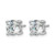 Rhodium-Plated 14K White Gold 3ct Lab-Grown Diamond Round Four Prong Screwback Heavyweight Stud Earrings, 7.25 mm - EM1006S-300C-WLG - View 2