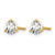14K Yellow Gold 0.66ct Lab-Grown Diamond Round 3 Prong Heavy Wt. Stud Earrings, 5.75 mm - View 2