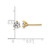 14K Yellow Gold 0.66ct Lab-Grown Diamond Round 3 Prong Heavy Wt. Stud Earrings, 5.75 mm - View 5