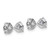 Rhodium-Plated 14K White Gold 0.8ct Lab-Grown Diamond Round 3 Prong Heavy Wt. Stud Earrings, 5.75 mm - View 4