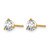 14K Yellow Gold 1.2ct Lab-Grown Diamond Round 3 Prong Heavy Wt. Stud Earrings, 3 mm - View 2