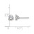 Rhodium-Plated 14K White Gold 1.2ct Lab-Grown Diamond Round 3 Prong Heavy Wt. Stud Earrings, 3 mm - View 5