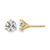 14K Yellow Gold 1.6ct Lab-Grown Diamond Round Three Prong Stud Earrings, 5.8 mm