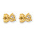 14K Yellow Gold 1.6ct Lab-Grown Diamond Round Three Prong Stud Earrings, 6 mm - EM1007-175-LD - View 4