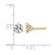 14K Yellow Gold 1.6ct Lab-Grown Diamond Round Three Prong Stud Earrings, 6 mm - EM1007-175-LD - View 5