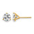 14K Yellow Gold 2.5ct Lab-Grown Diamond Round Three Prong Stud Earrings, 7 mm - EM1007-250-LD