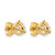14K Yellow Gold 2.5ct Lab-Grown Diamond Round Three Prong Stud Earrings, 7 mm - EM1007-250-LD - View 4