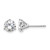 Rhodium-Plated 14K White Gold 2.5ct Lab-Grown Diamond Round Three Prong Stud Earrings, 7 mm - EM1007-250C-WLD