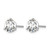 Rhodium-Plated 14K White Gold 2.5ct Lab-Grown Diamond Round Three Prong Stud Earrings, 7 mm - EM1007-250C-WLD - View 2