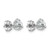 Rhodium-Plated 14K White Gold 2.5ct Lab-Grown Diamond Round Three Prong Stud Earrings, 7 mm - EM1007-250C-WLD - View 4