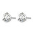 Rhodium-Plated 14K White Gold 3ct Lab-Grown Diamond Round Three Prong Stud Earrings, 7.25 mm - EM1007-300-WLG - View 2