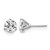 Rhodium-Plated 14K White Gold 3ct Lab-Grown Diamond Round Three Prong Stud Earrings, 7.25 mm - EM1007-300C-WLG