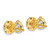14K Yellow Gold 4ct Lab-Grown Diamond Round Three Prong Stud Earrings, 8.1 mm - EM1007-400-LD - View 4