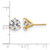 14K Yellow Gold 4ct Lab-Grown Diamond Round Three Prong Stud Earrings, 8.1 mm - EM1007-400-LG - View 5