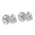 Rhodium-Plated 14K White Gold 4ct Lab-Grown Diamond Round Three Prong Stud Earrings, 8.1 mm - EM1007-400-WLG - View 4