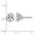 Rhodium-Plated 14K White Gold 4ct Lab-Grown Diamond Round Three Prong Stud Earrings, 8.1 mm - EM1007-400-WLG - View 5