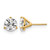 14K Yellow Gold 4ct Lab-Grown Diamond Round Three Prong Stud Earrings, 8.1 mm - EM1007-400C-LG