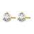 14K Yellow Gold 4ct Lab-Grown Diamond Round Three Prong Stud Earrings, 8.1 mm - EM1007-400C-LG - View 2