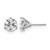 Rhodium-Plated 14K White Gold 4ct Lab-Grown Diamond Round Three Prong Stud Earrings, 8.1 mm - EM1007-400C-WLD