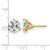 14K Yellow Gold 5ct Lab-Grown Diamond Round Three Prong Stud Earrings, 8.75 mm - EM1007-500-LG - View 5