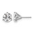 Rhodium-Plated 14K White Gold 5ct Lab-Grown Diamond Round Three Prong Stud Earrings, 8.75 mm - EM1007-500-WLD