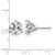 Rhodium-Plated 14K White Gold 5ct Lab-Grown Diamond Round Three Prong Stud Earrings, 8.75 mm - EM1007-500-WLD - View 5