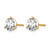 14K Yellow Gold 5ct Lab-Grown Diamond Round Three Prong Stud Earrings, 8.75 mm - EM1007-500C-LG - View 2