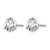 Rhodium-Plated 14K White Gold 5ct Lab-Grown Diamond Round Three Prong Stud Earrings, 8.75 mm - EM1007-500C-WLG - View 2