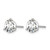 Rhodium-Plated 14K White Gold 6ct Lab-Grown Diamond Round Three Prong Stud Earrings, 9.3 mm - EM1007-600-WLG - View 2