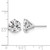 Rhodium-Plated 14K White Gold 6ct Lab-Grown Diamond Round Three Prong Stud Earrings, 9.3 mm - EM1007-600-WLG - View 4