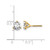 14K Yellow Gold 1.6ct Lab-Grown Diamond Round Three Prong Screwback Stud Earrings, 5.8 mm - View 5