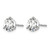 Rhodium-Plated 14K White Gold 1.6ct Lab-Grown Diamond Round Three Prong Screwback Stud Earrings, 5.8 mm - View 2