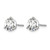 Rhodium-Plated 14K White Gold 2ct Lab-Grown Diamond Round Three Prong Screwback Stud Earrings, 6.5 mm - View 2