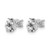 Rhodium-Plated True Origin 14K White Gold 0.2ct Lab-Grown Diamond Round Four Prong Heavy Weight Stud Earrings, 3 mm - View 4