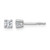Rhodium-Plated True Origin 14K White Gold 0.26ct Lab-Grown Diamond Round Four Prong Heavy Weight Stud Earrings, 3 mm
